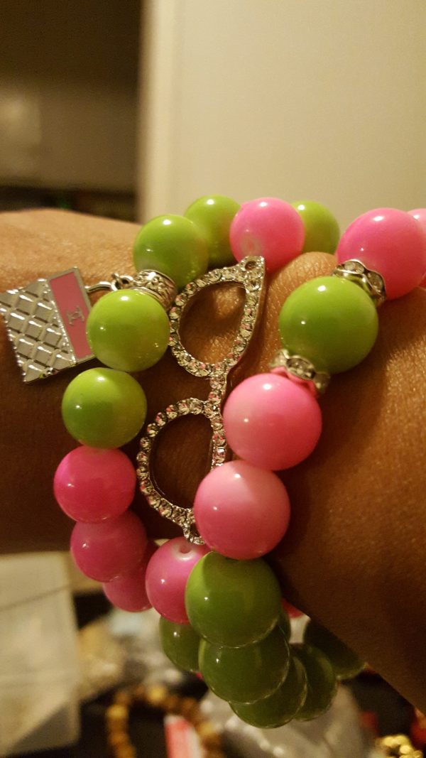 Green Pink Bracelets