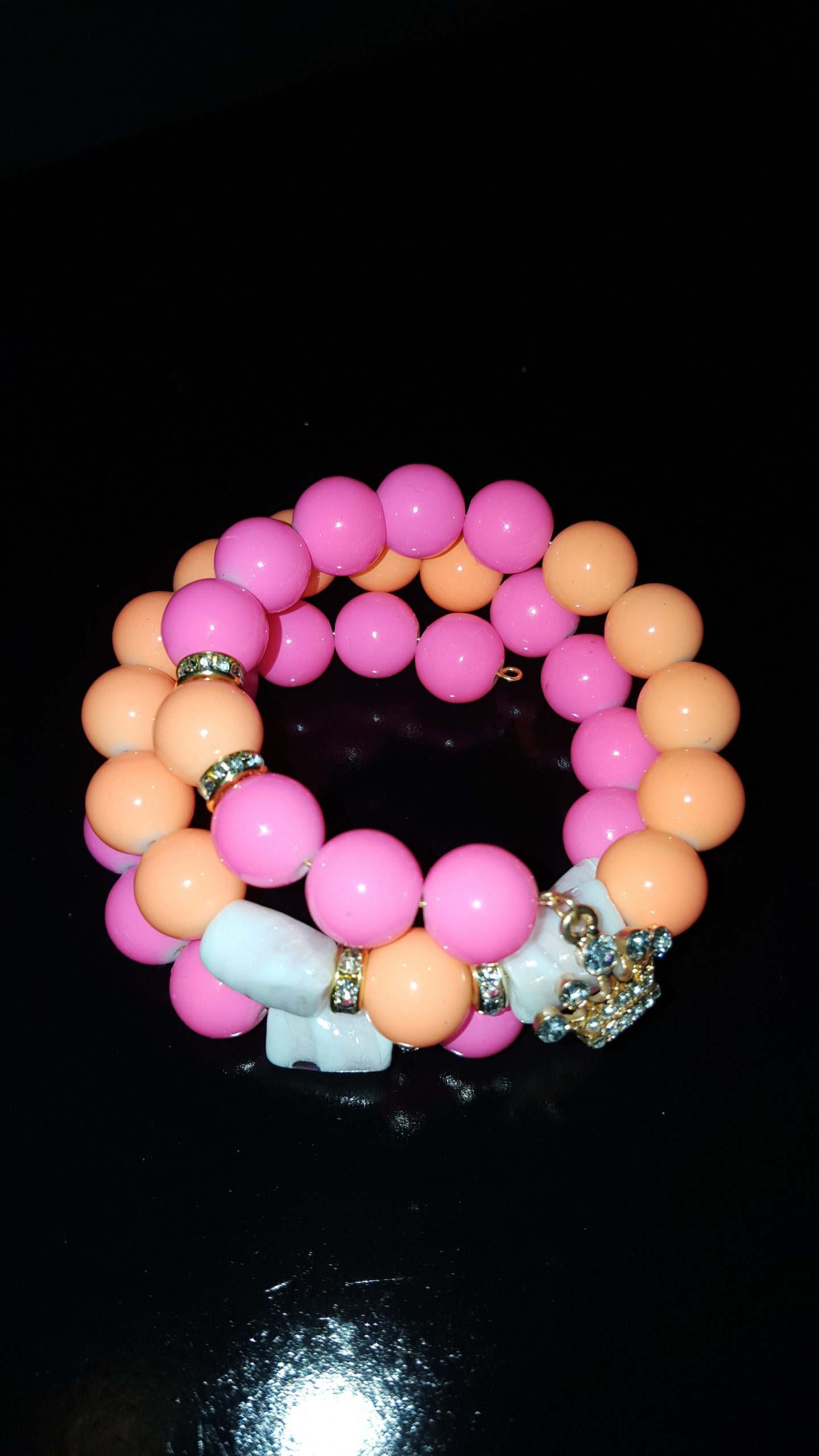 pink/ orange bracelet